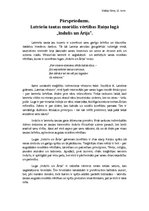 Eseja 'Latviešu tautas morālās vērtības Raiņa lugā "Indulis un Ārija"', 1.