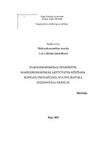 Konspekts 'Makroekonomikas priekšmets. Kopējais pieprasījums un multiplikatora modelis', 1.