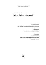 Referāts 'Indras Briķes teātra ceļš', 1.