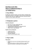 Biznesa plāns 'Biznesa plāns privātbērnudārza atvēršanai', 1.