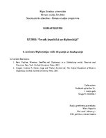 Konspekts 'Diplomātijas veidi: divpusējā un daudzpusējā', 1.