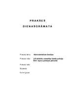 Prakses atskaite 'Prakses dienasgrāmata - Administratīvajās tiesībās', 1.