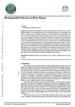 Referāts 'Biodegradable Polymers in Bone Repair', 1.