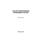 Diplomdarbs 'Laulāto mantošanas problēmjautājumi', 1.