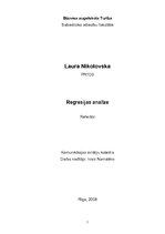 Referāts 'Regresijas analīze', 1.