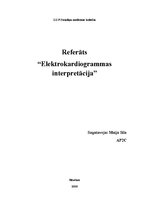 Referāts 'Elektrokardiogrammas interpretācija', 1.