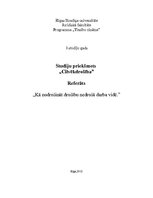 Referāts 'Kā nodrošināt drošību nedrošā darba vidē', 1.