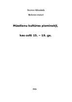 Referāts 'Mūsdienu kultūras pieminekļi, kas celti 15. - 19.gs.', 1.