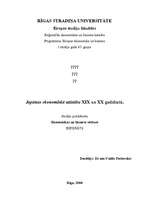 Referāts 'Japānas ekonomiskā attīstība 19. un 20.gadsimtā', 1.
