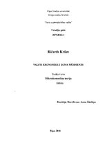 Referāts 'Valsts ekonomiskā loma mūsdienās', 1.