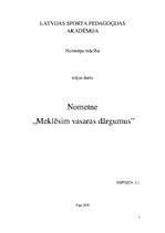 Konspekts 'Nometņu mācība - nometne "Meklēsim vasaras dārgumus"', 1.