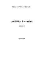 Eseja 'Atbildība literatūrā', 1.