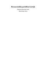 Referāts 'Paranormālas parādības Latvijā', 1.