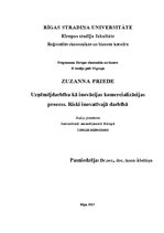 Konspekts 'Uzņēmējdarbība kā inovācijas komercializācijas process. Riski inovatīvajā darbīb', 1.