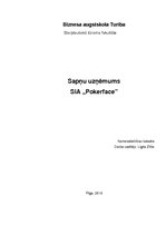 Konspekts 'Sapņu uzņēmums "Pokerface"', 1.