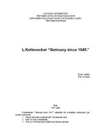Konspekts 'L.Ketenekera grāmata "Germany since 1945"', 1.