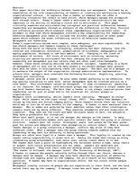 Eseja 'Management and Leadership', 1.