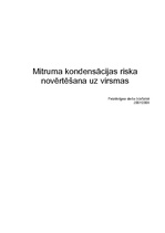 Konspekts 'Mitruma kondensācijas riska novērtēšana uz virsmas', 1.