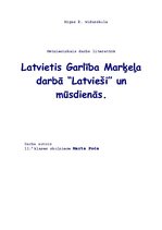Referāts 'Latvietis Garlība Marķeļa darbā "Latvieši" un mūsdienās', 1.