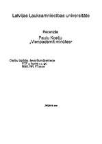 Konspekts 'Paulu Koelju "Vienpadsmit minūtes”', 1.