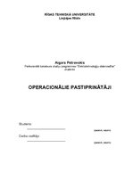 Prakses atskaite 'Signālu teorija. Operacionālie pastiprinātāji', 1.