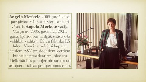 Prezentācija 'Angela Merkele kā pasaules līderis - apraksts', 2.