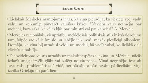 Prezentācija 'Angela Merkele kā pasaules līderis - apraksts', 11.