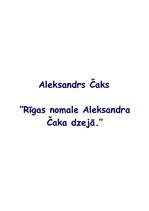 Referāts 'Rīgas nomale Aleksandra Čaka dzejā', 6.