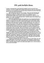 Eseja '1991.gada barikāžu dienas', 1.