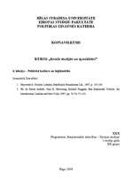 Konspekts 'Politiskā kultūra un leģitimitāte', 1.