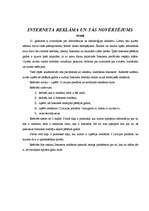 Referāts 'Interneta reklāmas un tās novērtējums', 1.