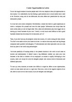 Eseja 'Career Opportunities in Latvia', 1.