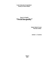 Referāts 'Social Inequality', 1.