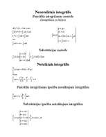 Konspekts 'Integrēšanas pamatformulas', 2.