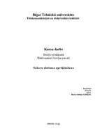 Konspekts 'Sakaru sistēmas aprēķināšana', 1.