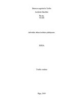 Eseja 'Advokātu ētikas kodeksa pārkāpums', 1.