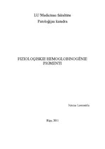 Konspekts 'Fizioloģiskie hemoglobinogēnie pigmenti', 1.