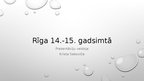 Prezentācija 'Rīga 14.-15.gadsimtā', 1.