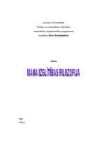 Referāts 'Mana izglītības filosofija', 1.