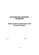 Referāts 'Risku analīze uzņēmumam SIA “Ernst & Young”', 1.