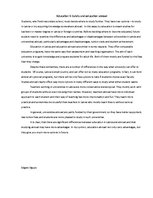 Eseja 'Education in Latvia and Education Abroad', 1.