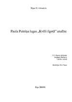 Referāts 'Paula Putniņa lugas "Kvēli ilgotā" analīze', 1.