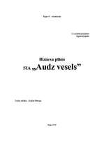 Biznesa plāns 'SIA "Audz vesels"', 1.