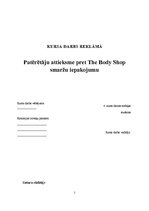 Referāts 'Patērētāju attieksme pret "The Body Shop" smaržu iepakojumu', 1.