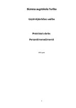 Prakses atskaite 'Personālvadības plāns jaunam uzņēmumam', 1.
