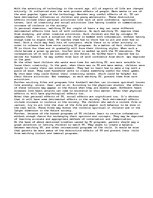 Eseja 'The Detrimental Effects of TV on Children', 1.