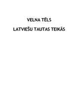 Referāts 'Velna tēls latviešu tautas teikās', 1.
