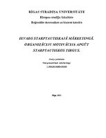 Konspekts 'Ievads starptautiskajā mārketingā. Organizāciju motivācija apgūt starptautiskos ', 1.