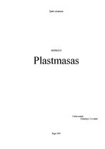 Referāts 'Plastmasas', 1.