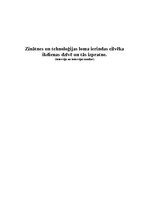 Konspekts 'Zinātnes un tehnoloģijas loma ierindas cilvēka ikdienas dzīvē un tās izpratne', 1.